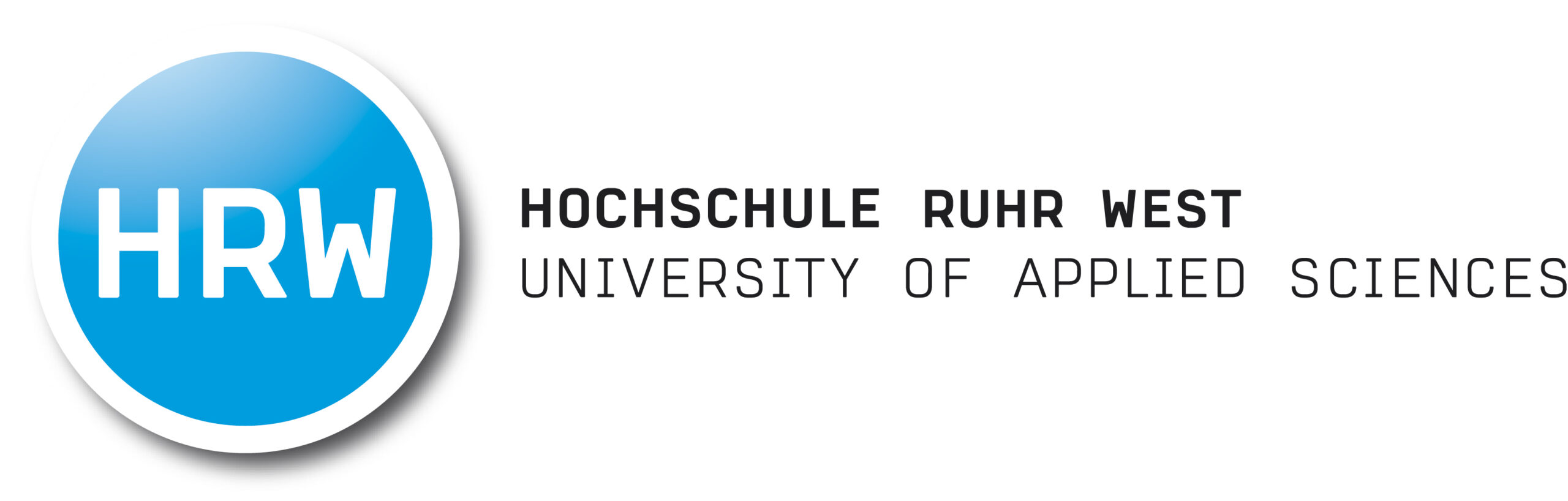 Zu sehen ist das Logo der Hochschule Ruhr West.
